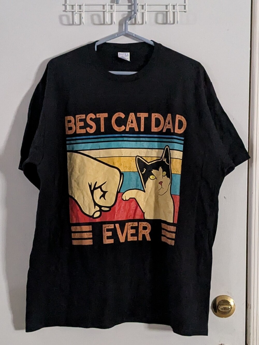 BEST CAT DAD Ever Graphic T-Shirt  2X